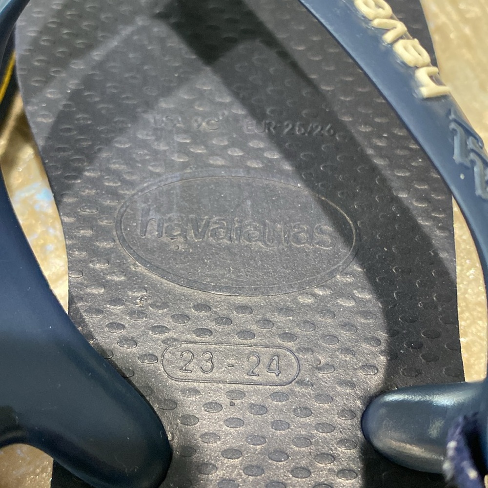 Havaianas Blue Flip Flops Baby Toddlers Boy Size USA 9C / 23-24 - Picture 7 of 11